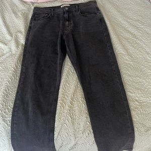 ZARA High Rise Mom Denim Jean Black Size 10